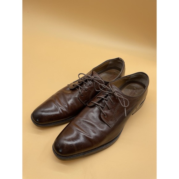 Johnston & Murphy Shoes Mens 11 M Oxford Lace Up 15-7933 Brown Leather - Picture 1 of 8
